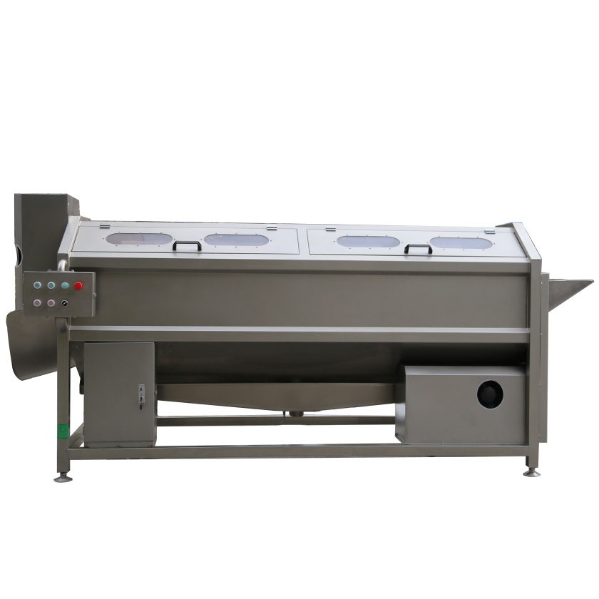 Spiral brush peeling machine