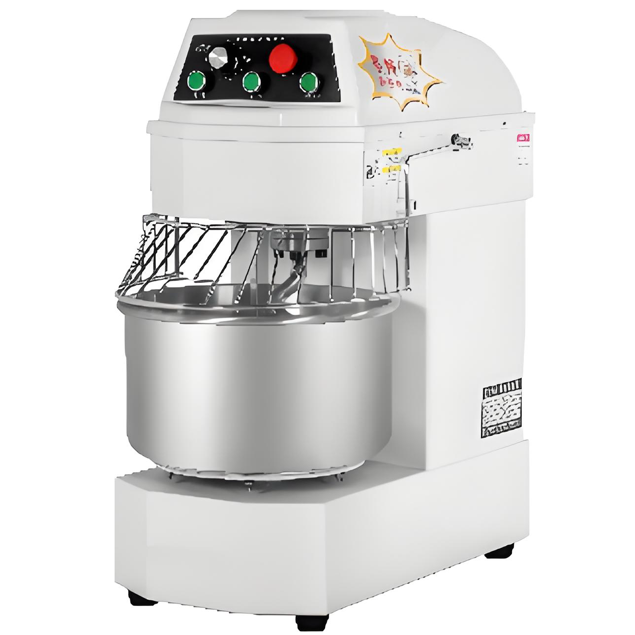 Double action,double speed dough mixer