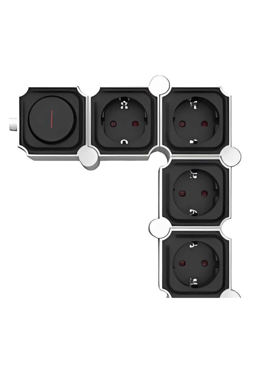 UCOMEN 4-OUTLET POWER STRIP, 180-DEGREE ROTATABLE, 3680W 16A