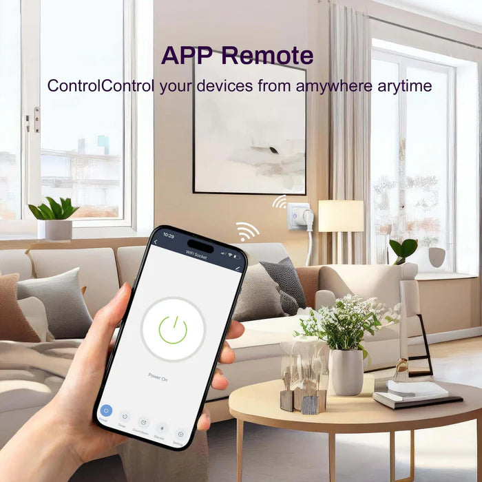 UCOMEN WI-FI SMART SOCKET, POWER MEASUREMENT, TIMER, VOICE AND REMOTE CONTROL, 16A WIFI PLUG COMPATIBLE WITH ALEXA AND GOOGLE HOME, SMART LIFE APP, 2.4GHZ, 1/2/4 PACK