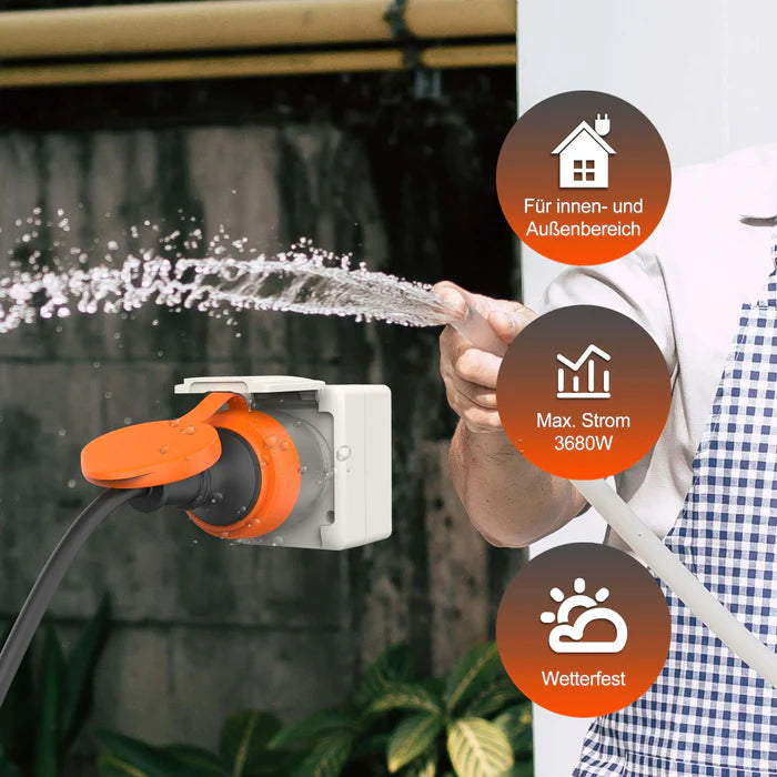 UCOMEN RF REMOTE CONTROL POWER SOCKET, PROGRAMMABLE, SPLASH-PROOF, 16A 3680W, 4 PACK