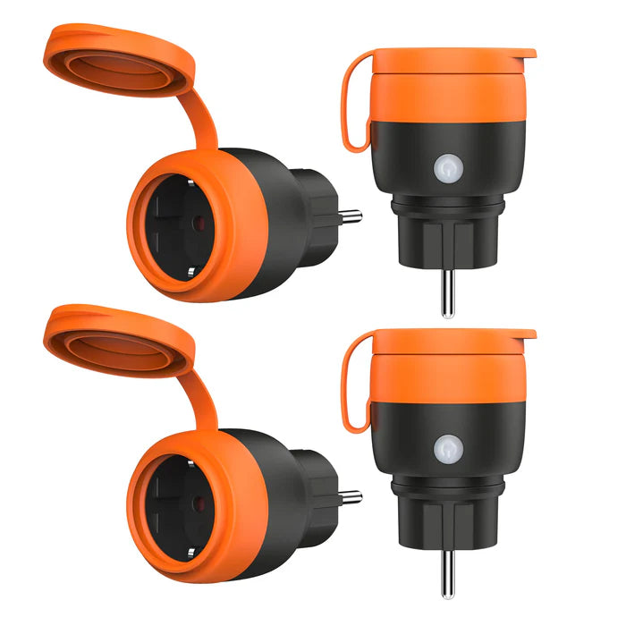 UCOMEN WI-FI OUTDOOR SOCKET, IP44 WATERPROOF, POWER MONITORING, SMART LIFE APP, 16A 3680W, 2.4GHZ, FOR OUTDOOR LIGHTING, GARDEN TOOLS, CHRISTMAS DECORATIONS, 1/2/4 PACK